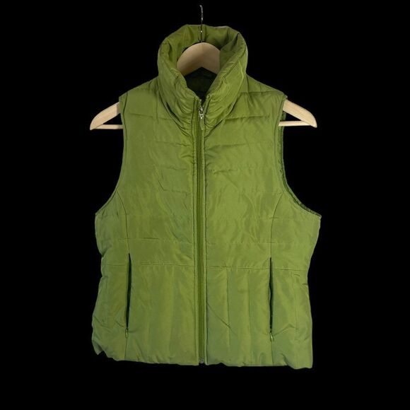 Kenneth Cole Reaction Lime Green Puffer Vest Sz S - Picture 1 of 8